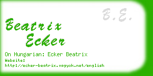 beatrix ecker business card